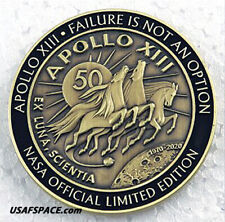 APOLLO 13 -50th ANNIVERSARY-LIMITED EDITION-OFFICIAL NASA FLOWN METAL MEDALLION  picture