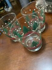 Pier 1 O' Tannenbaum 12 Oz Double Old Fashioned Glasses Set Of 3 Christmas Tree picture