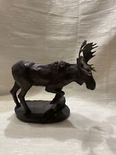 Moose Statue Figure CHESAPEAKE REPRODUCTIONS  Made in USA 8”T 8.5”L picture