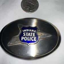 Indiana State Police Silver Vintage Belt Buckle - Obsolete picture