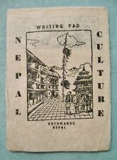 NEPAL WRITING PAD Handmade Paper 1980's; Culture Prints; KATHMANDU 5 Page 9 1/4