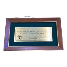 John F. Kennedy Official Commemorative Plaque, Library Fund Mounted Etching #234 picture