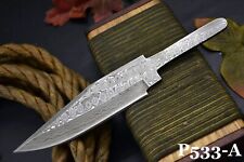 Custom Damascus Steel Blank Blade Hunting Knife Handmade,8.3
