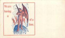 Postcard C-1905 Winged devil of a time comic humor undivided TP24-1209 picture