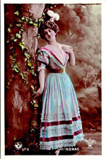 RPPC Hand Tinted Gel Mlle. Norac Actress Gown Reutlinger Paris Studio  (N53) picture