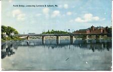 North Bridge Lewiston Auburn Maine Androscoggin River Postcard picture