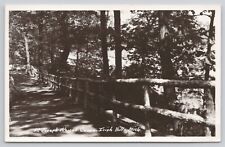 RPPC Real Photo St Joseph Way of Cross Wood Fence Irish Hills Michigan Postcard picture
