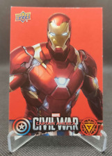 2016 Upper Deck Captain America Civil War Red #CW2 Iron Man trading card picture
