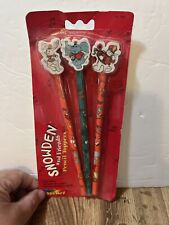 Snowden and Friends 3 Pencils and Toppers Roseart Vintage 1999 NIP picture