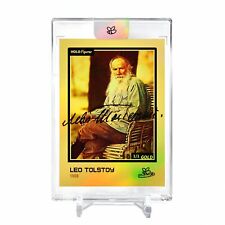 LEO TOLSTOY 1908 Card 2023 GleeBeeCo #LT19-G Encased Holo GOLD 1/1 picture