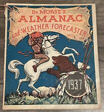 VINTAGE 1937 DR. MORSE'S 32-PAGE ALMANAC AND WEATHER FORECASTER ~ VG CONDITION picture