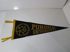 Vintage Logo Pennant   Perdue University Black Yellow Large 24