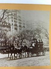 New York Horse Carriage Four in Hand Stereoview Card People picture