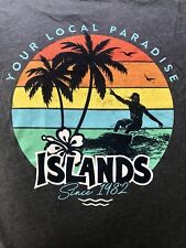 Islands Fine Burgers Drinks New Tshirt  Navy Adult XL picture