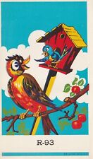 VTG 1930s 40s Unused Broom Label “Cartoon Birds” R-93 Litho USA RARE picture