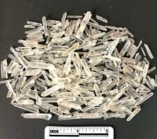 2 oz Thin Needle Points Natural Raw Clear Quartz Crystal Tiny Wands picture