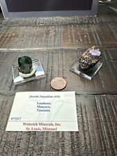 Gem Combo Gorgeous Deep Green Dravite Tourmaline Crystal And Corundum (Ruby) picture