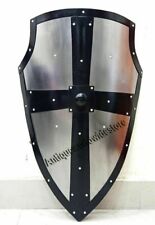 Medieval Shield 28'' Armor Shield Gothic Layered Steel Cross Battle Armor shield picture