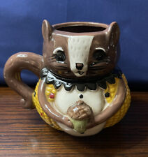 Johanna Parker Vintage Ceramic 20oz Squirrel with Acorn Mug picture