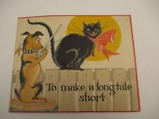 Antique Vintage c1920s Birthday Greeting Card Black Cat Dog Sun Funny picture