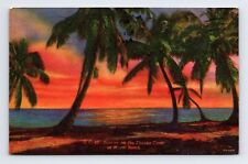 c1965 Postcard Miami Beach FL Florida Sunrise on the Coast picture