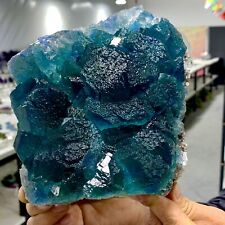 6.24LB Rare transparent blue cubic fluorite mineral crystal sample / China picture