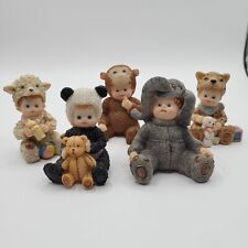 Adorable Babies Wearing Animal Suits Stone Figurines Set Of 5 picture
