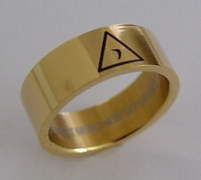 Scottish Rite 14th Degree Ring Stainless Steel Layered in Gold picture