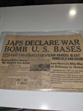 Old Newspapers: WWII -Dec 7, 1941 and May 8, 1945 picture