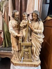 Vintage Plaster Statue of the Holy Family-17