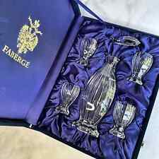 RARE Faberge Imperial Collection Crystal Decanter + 4 glasses picture