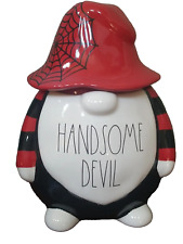 Rae Dunn Halloween Handsome Devil Gnome Ceramic Large Cookie Jar Canister - NEW picture