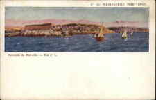 MM Steamships Messageries Maritimes Marseille Panorama c1900 Postcard picture