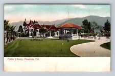Pasadena CA-California, Public Library, Antique Vintage Souvenir Postcard picture