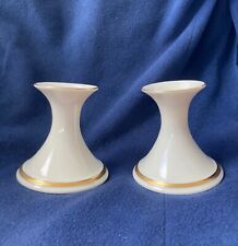 Vintage Pair (2) Lenox Eternal Gold Trim Candlestick Candle Holders picture