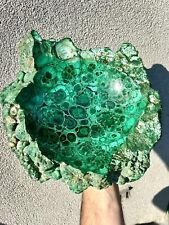 25 Pound: Malachite Plume Polished / Rough Bowl from DRC, Africa picture