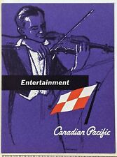 1964 Canadian Pacific Steamship SS Empress of England June 21 Entertainment Card picture