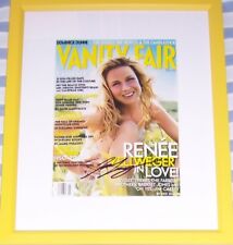 Renee Zellweger autographed signed auto Vanity Fair magazine cover framed (JSA) picture