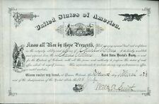 UNITED STATES DEPUTY MARSHAL CHARLES ADAMS Colorado appointment certificate 1883 picture