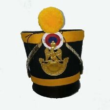 Napoleon Yellow Shako Hat French Helmet Water Loo War Costume Medium Size picture