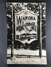RPPC Postcard West Swanzey NH - Wawona Lodge and Cottages Entrance Sign picture