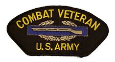 COMBAT VETERAN U S ARMY with COMBAT INFANTRY BADGE PATCH - Color - Veteran Owned picture