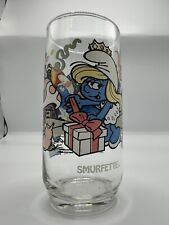 Vintage 1983 Smurfette 6” Drink Glass Peyo Collectible. Wallace Berrie & Co picture