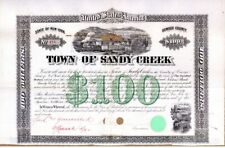 Town of Sandy Creek - $100 Bond - Railroad Bonds picture
