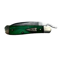 Vintage Case XX Russlock Folding Pocket Knife One Blade USA 61953 1/2 L SS Green picture
