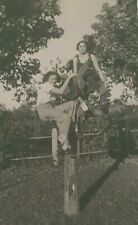 Teen Girls Aping Around Parkour Vintage Photograph picture