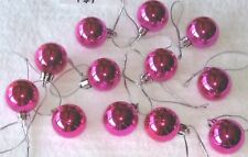 Rose Red Mini Ornaments Christmas Non Shatter Balls Shiny Miniature Tree picture