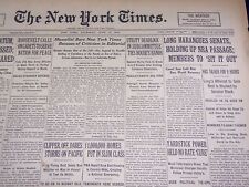 1935 JUNE 13 NEW YORK TIMES - LONG HARANGUES SENATE HOLDING UP NRA - NT 1959 picture