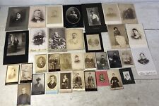 Lot Of 34 Antique CDV & Cabinet Card Photos One Family Estate Canton Ohio picture