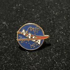 Vtg NASA Blue Enamel push Hat Lapel tack pin 24-21 picture